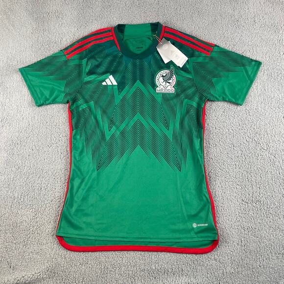 Adidas Men's Medium Green Mexico 2022 Short Sleeve Home Soccer Jersey HD6899 - Picture 1 of 14